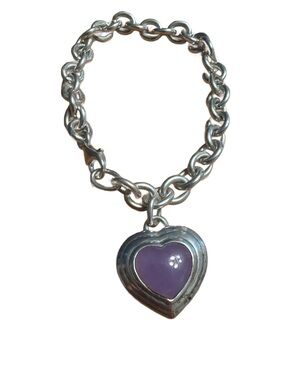 CNA Lavender Jade Silver Bracelet